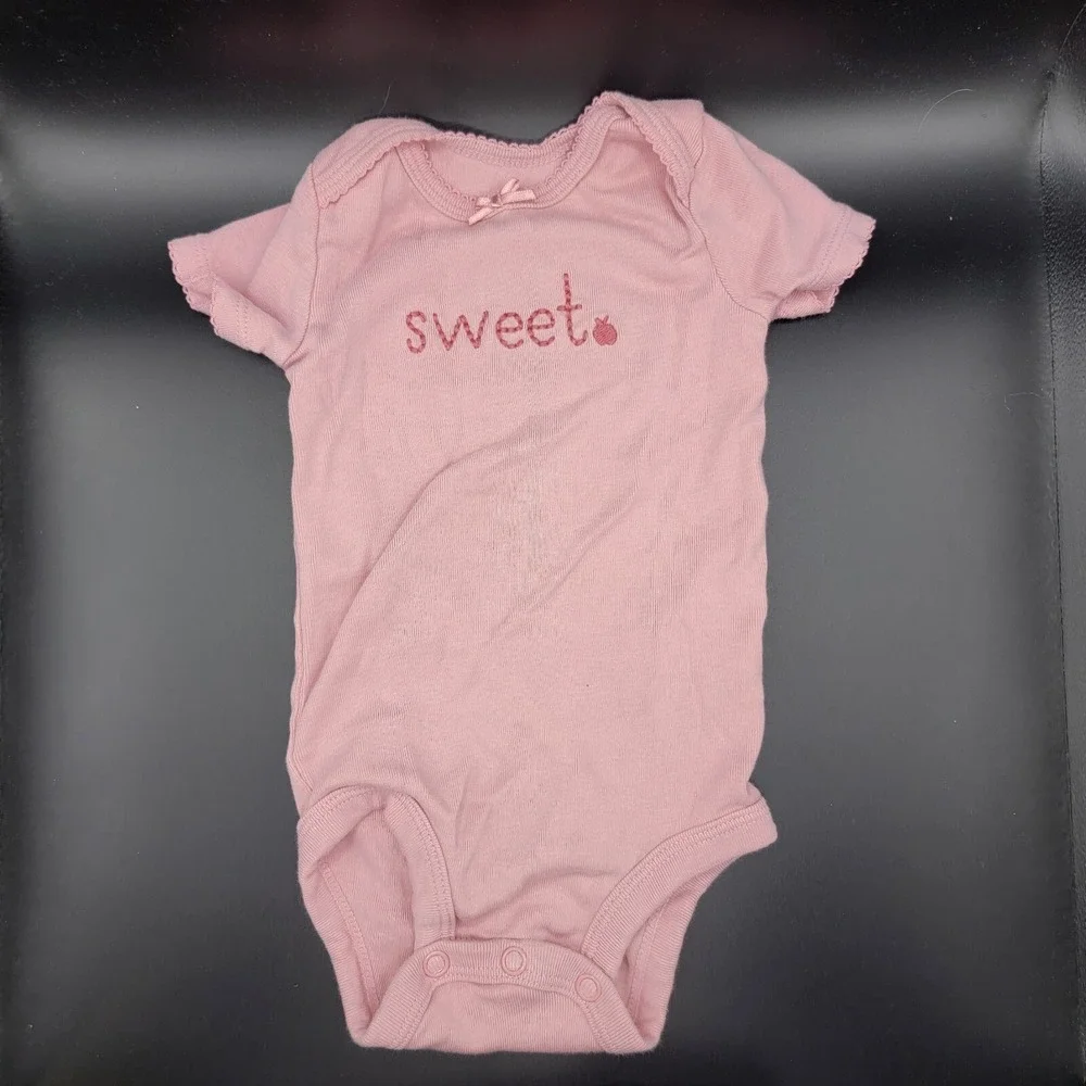 Carter's Child Of Mine Pink Bodysuit Size 0-3 M